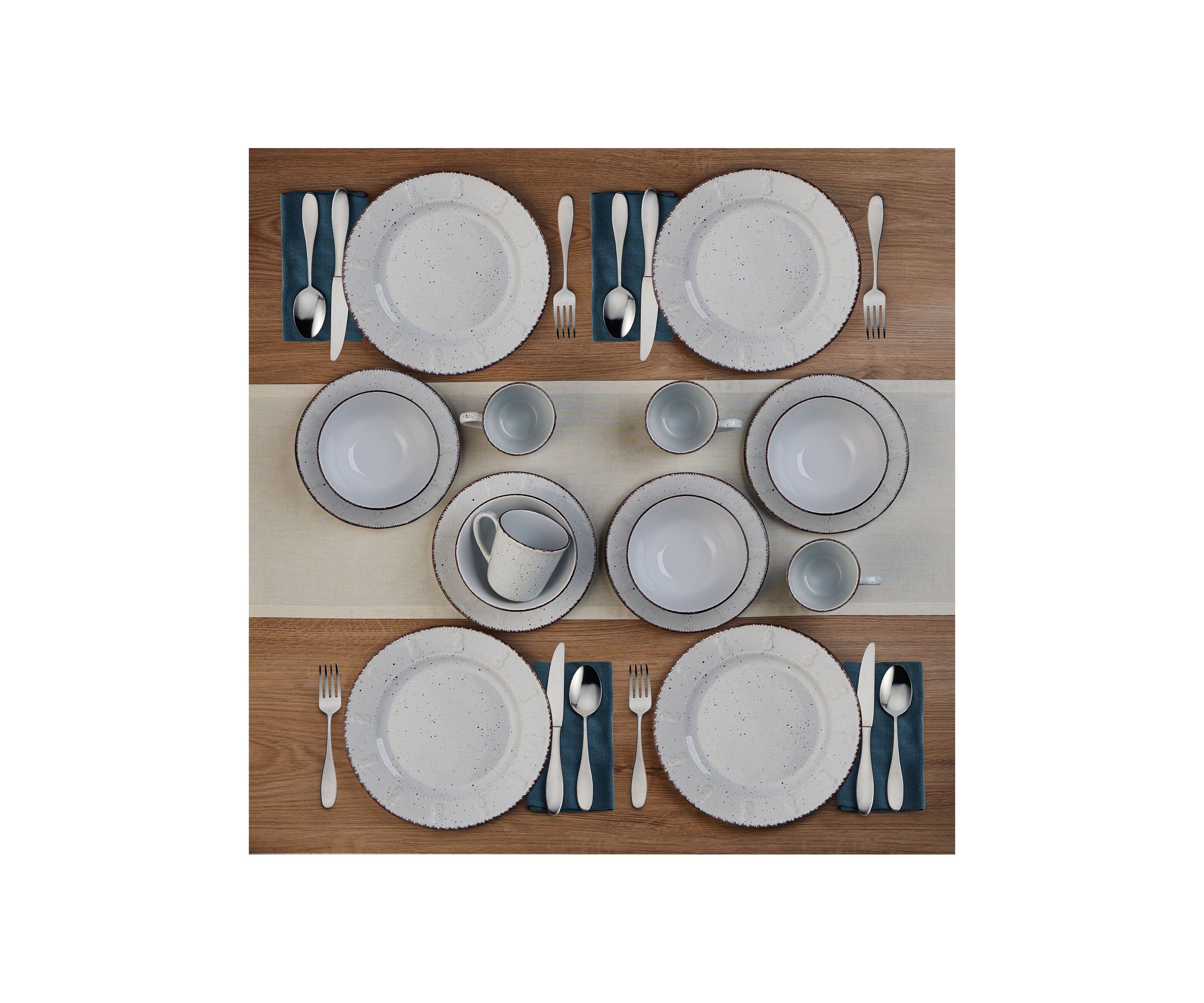 Pineapple 16 Piece Dinnerware Set, Service For 4
