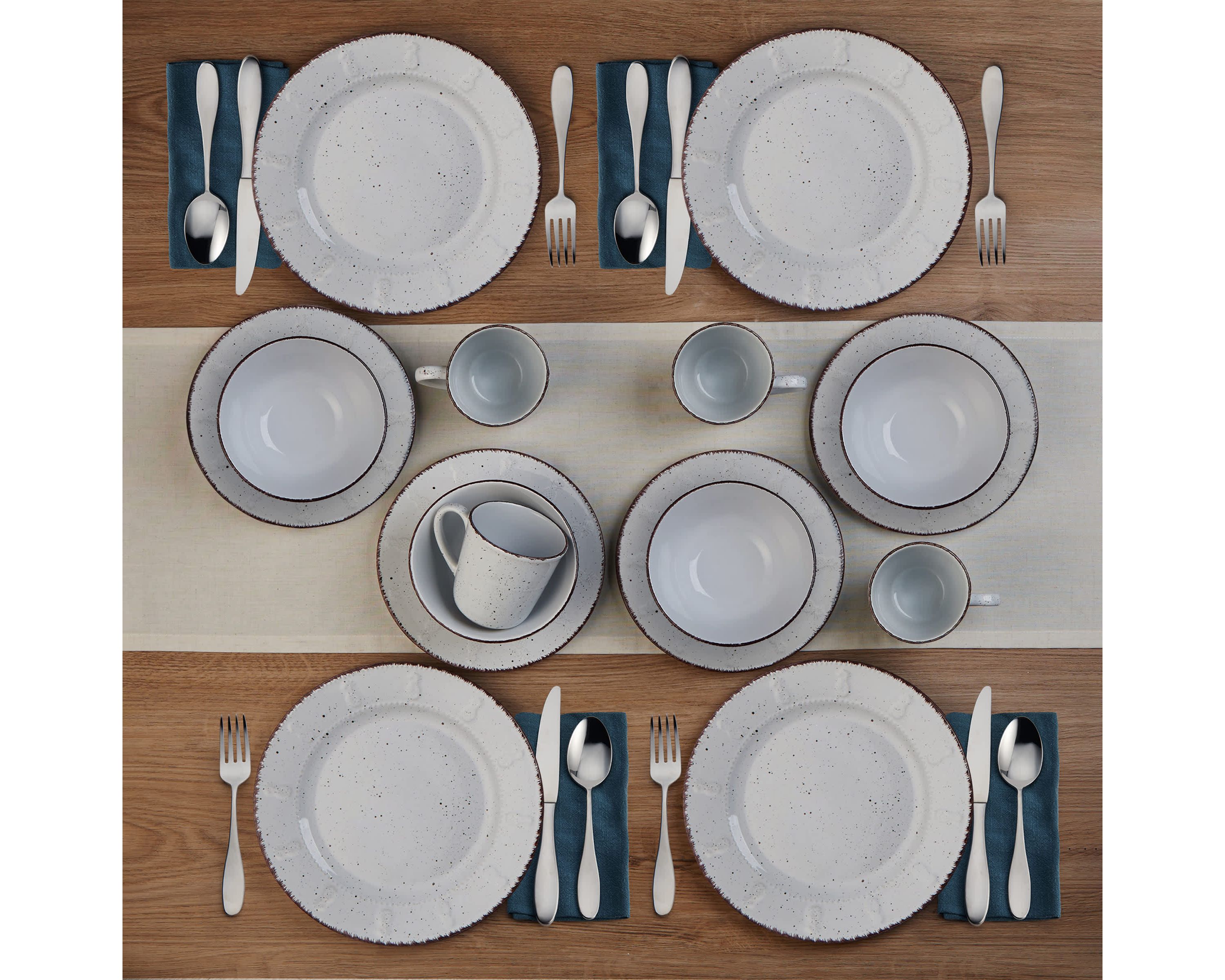 Pineapple 16 Piece Dinnerware Set, Service For 4