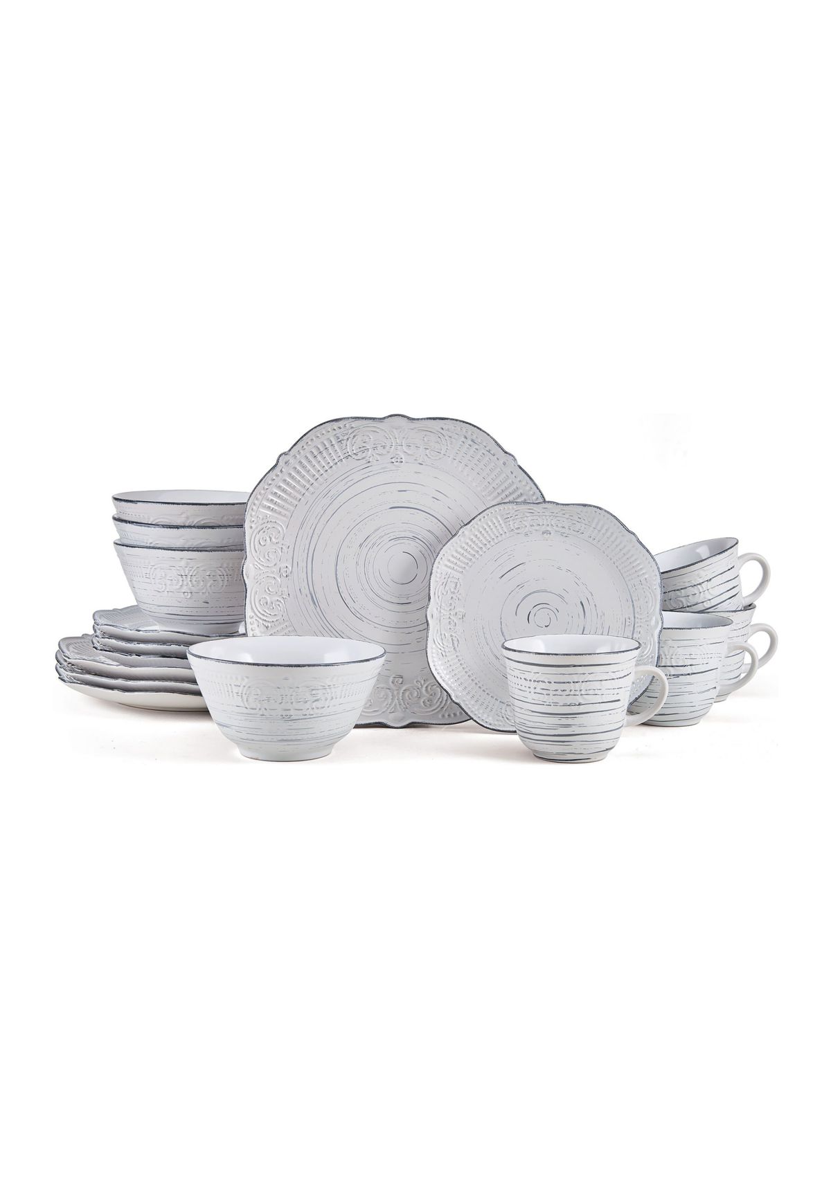 Isabella 16-Piece Dinnerware Set, Service For 4