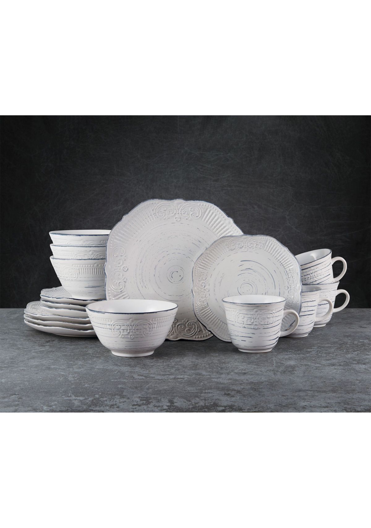 Isabella 16-Piece Dinnerware Set, Service For 4