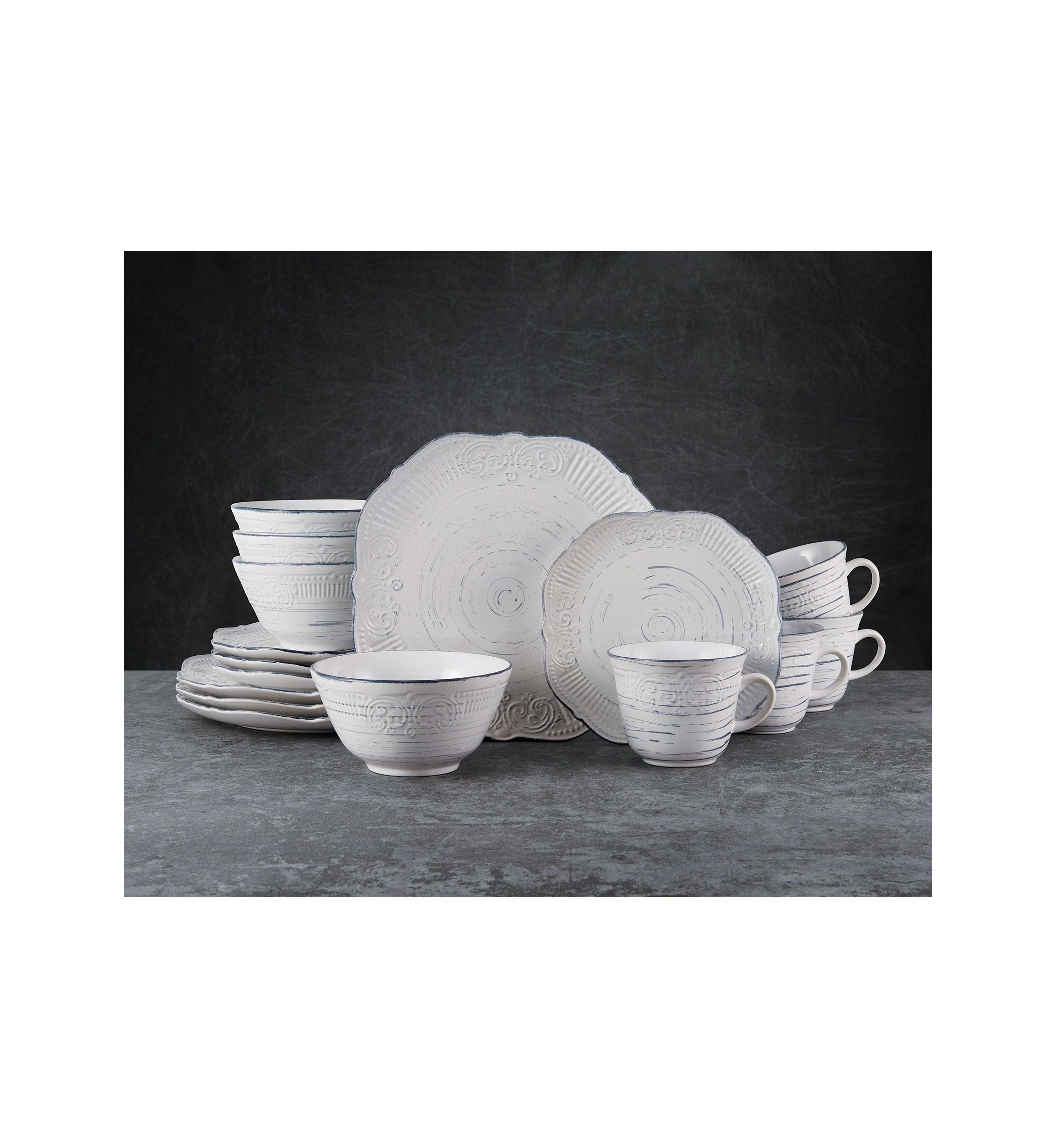 Isabella 16-Piece Dinnerware Set, Service For 4