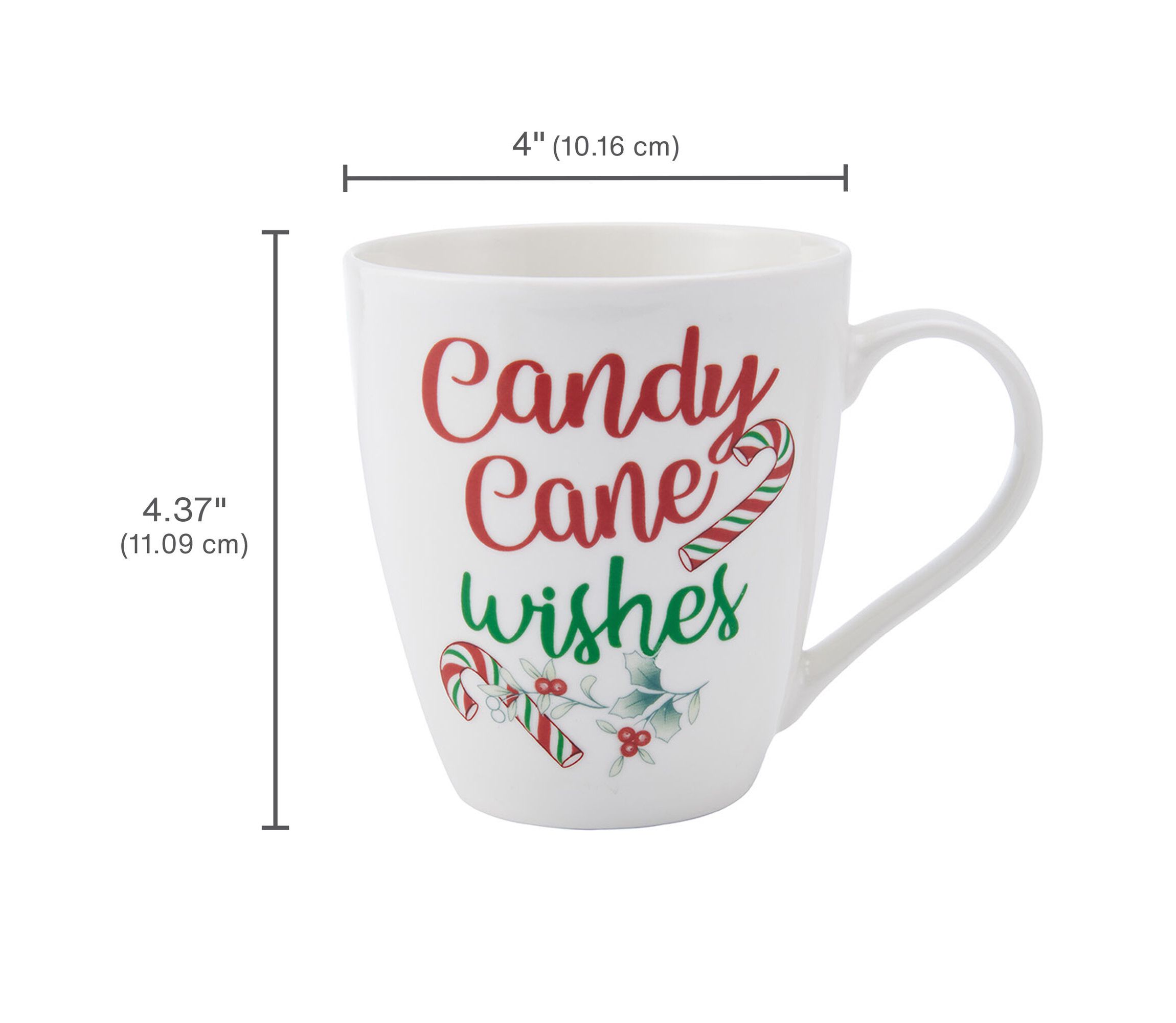Winterberry 18-oz Set of 6 Festive Mugs