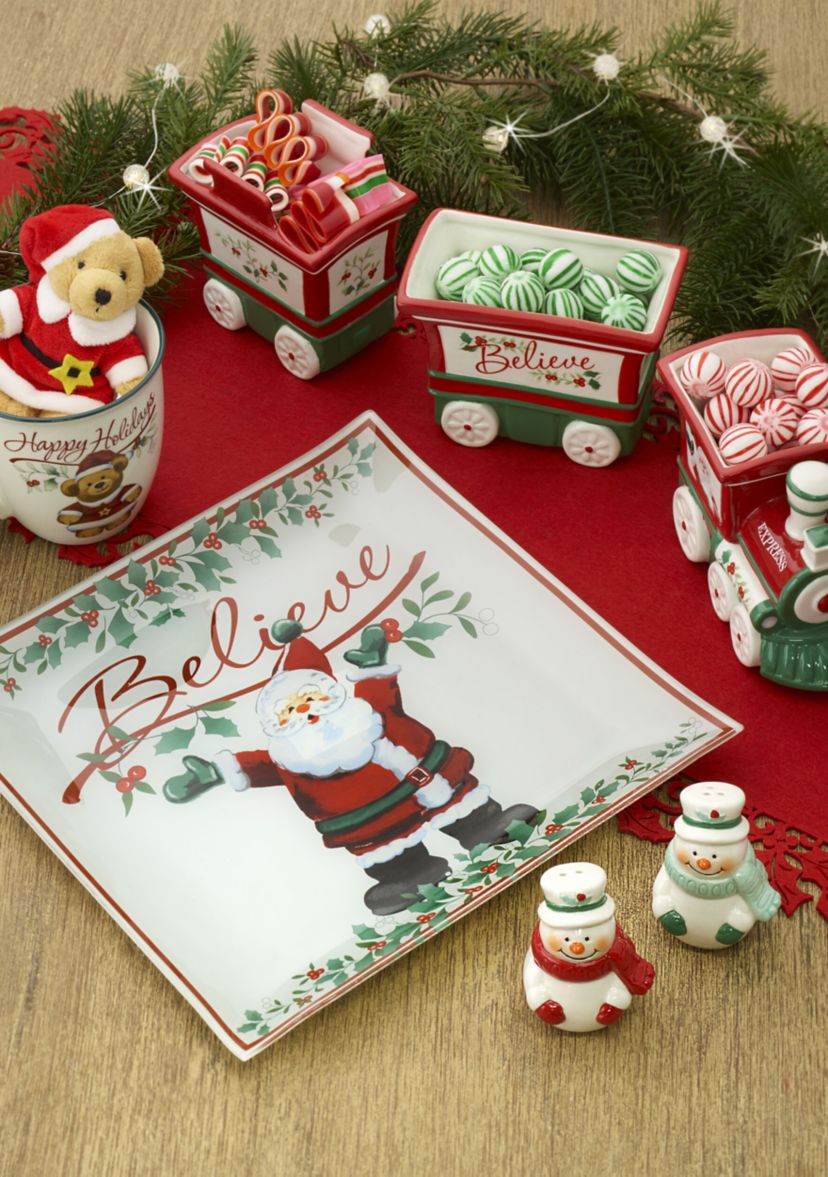 Winterberry Teddy Bear Ornament with Mug