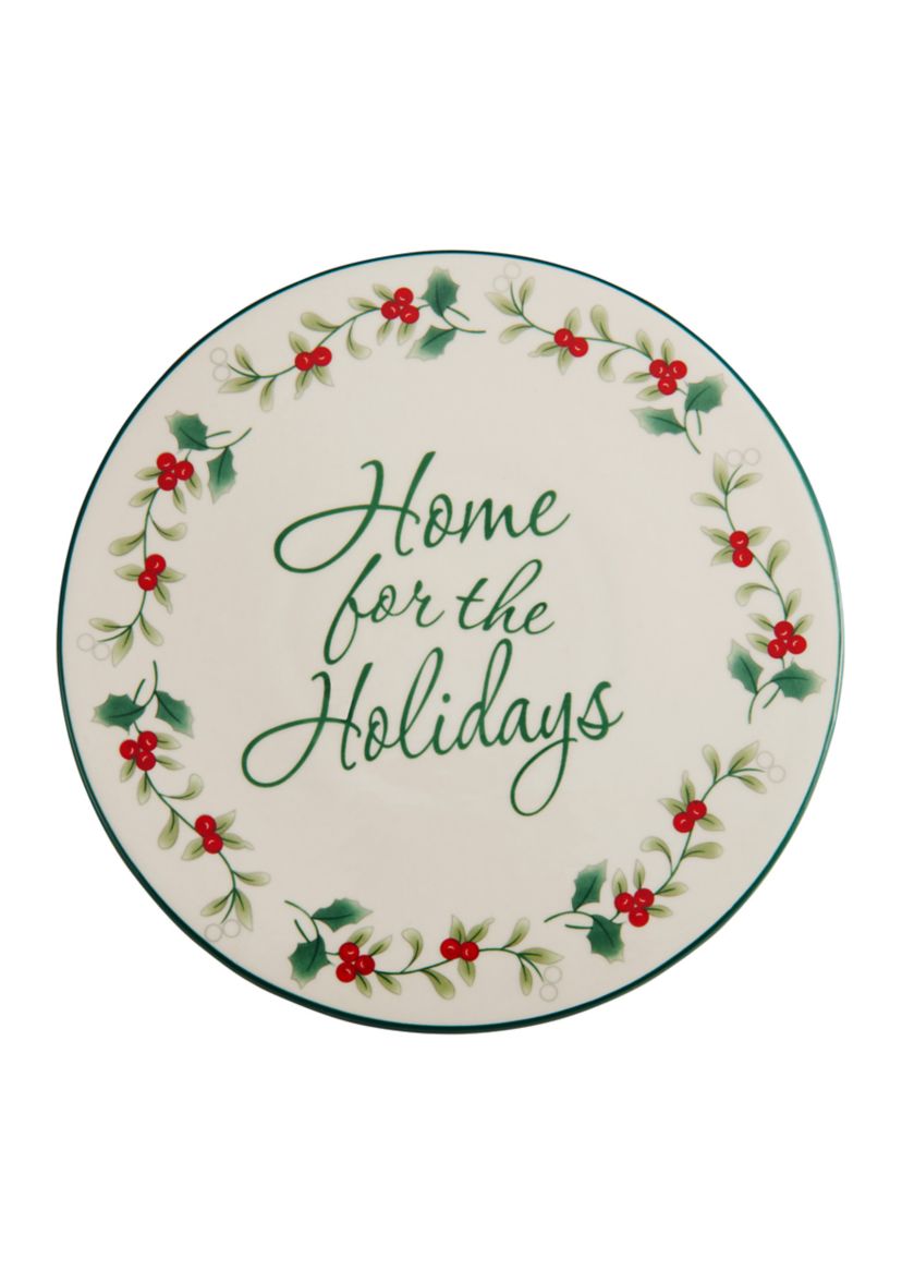 Winterberry Stoneware "Home for the Holidays" Trivet
