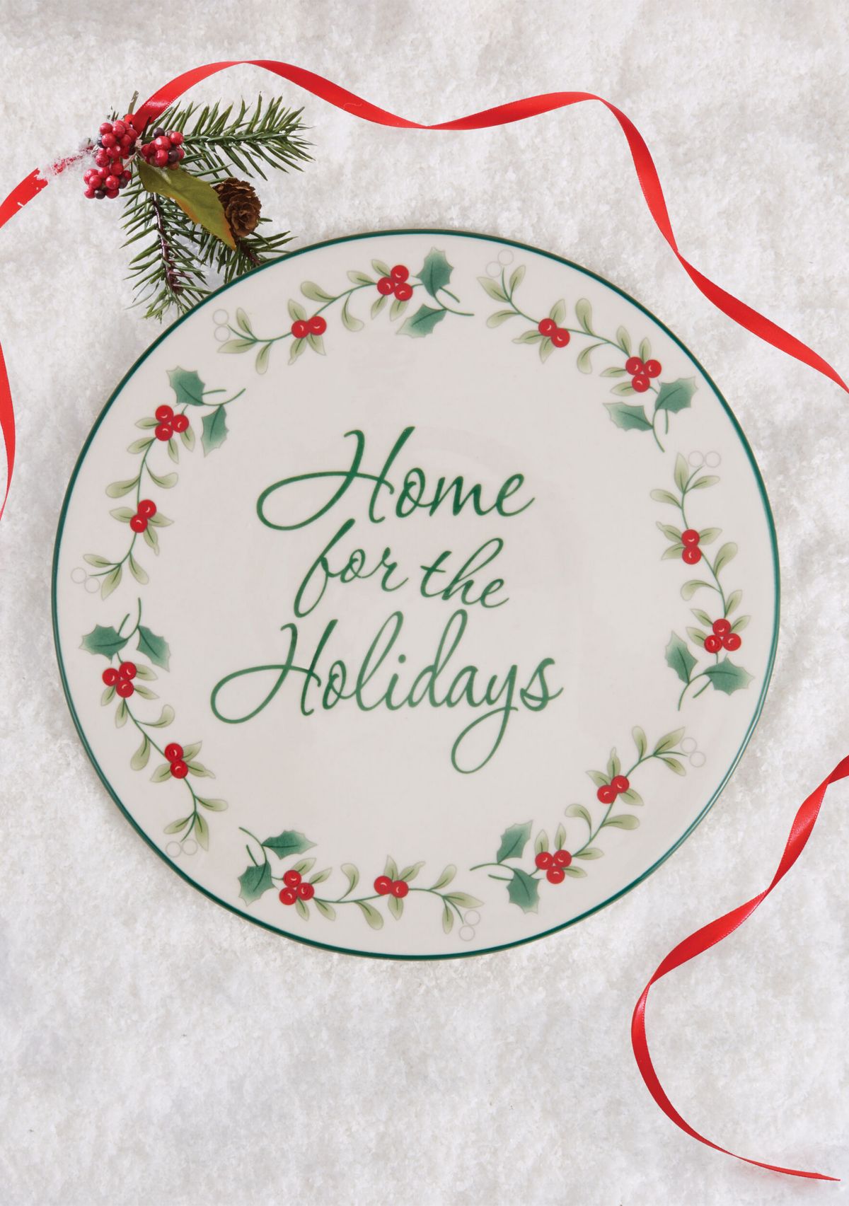 Winterberry Stoneware "Home for the Holidays" Trivet