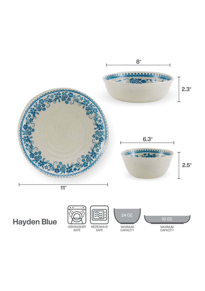 Hayden 12 Piece Dinnerware Set, Service For 4