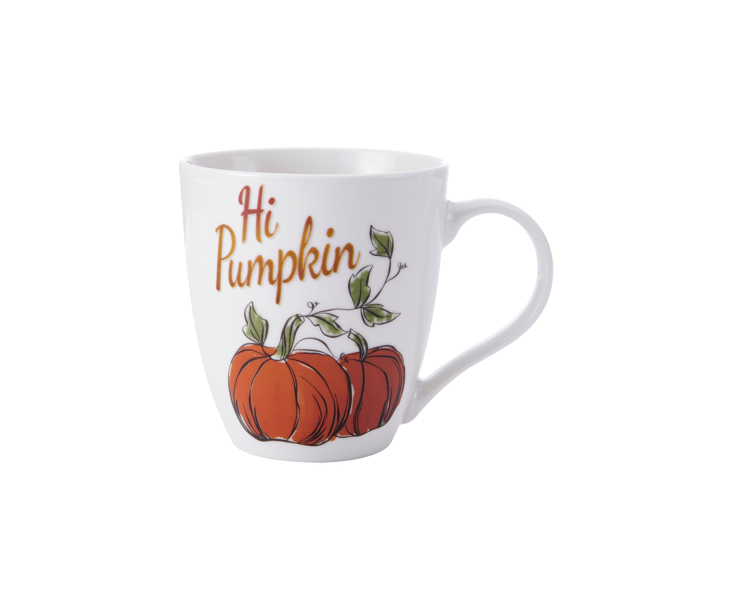 Hi Pumpkin Porcelain Mug, 18 Ounce