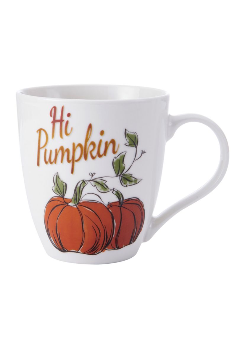 Hi Pumpkin Porcelain Mug, 18 Ounce