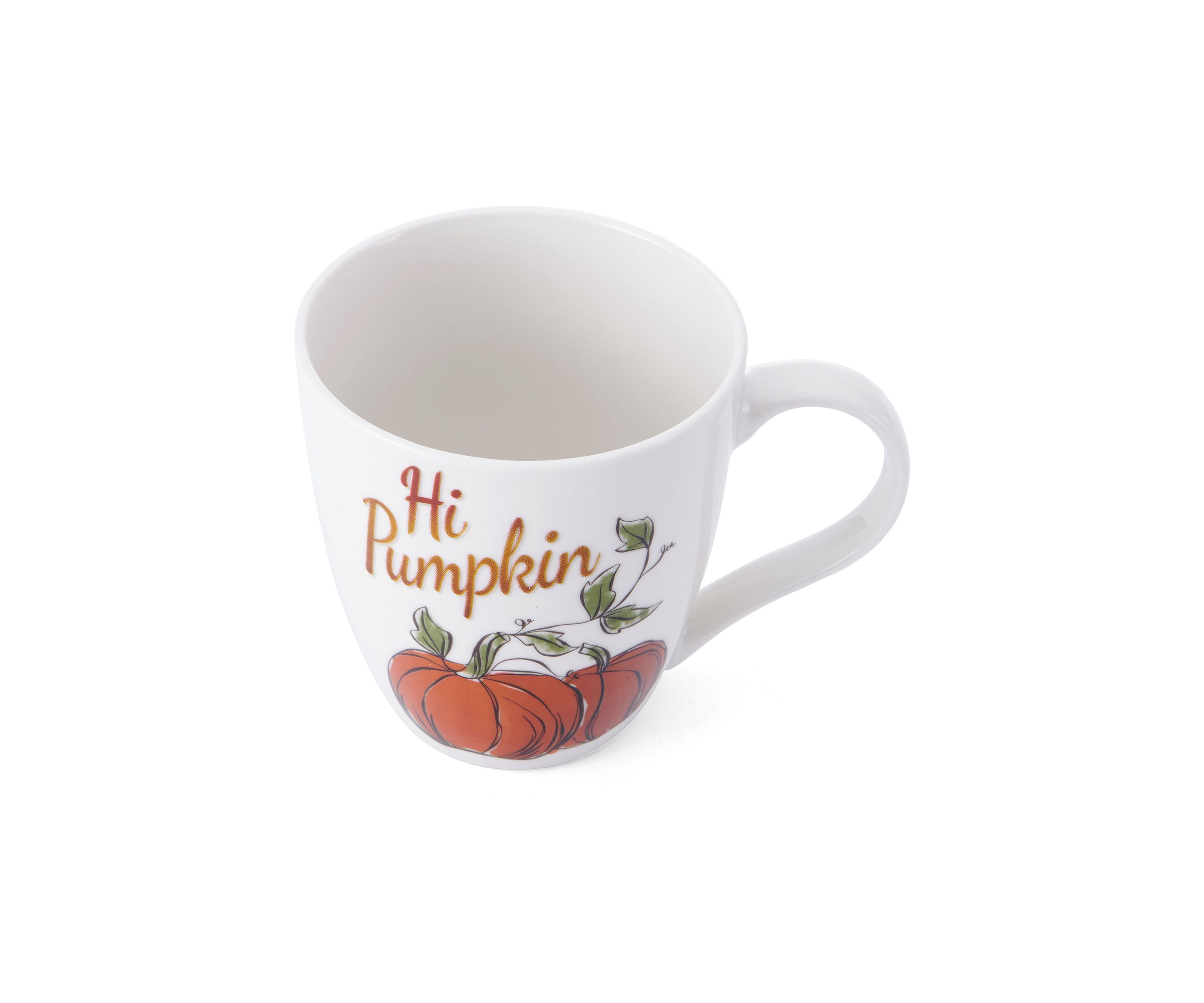 Hi Pumpkin Porcelain Mug, 18 Ounce