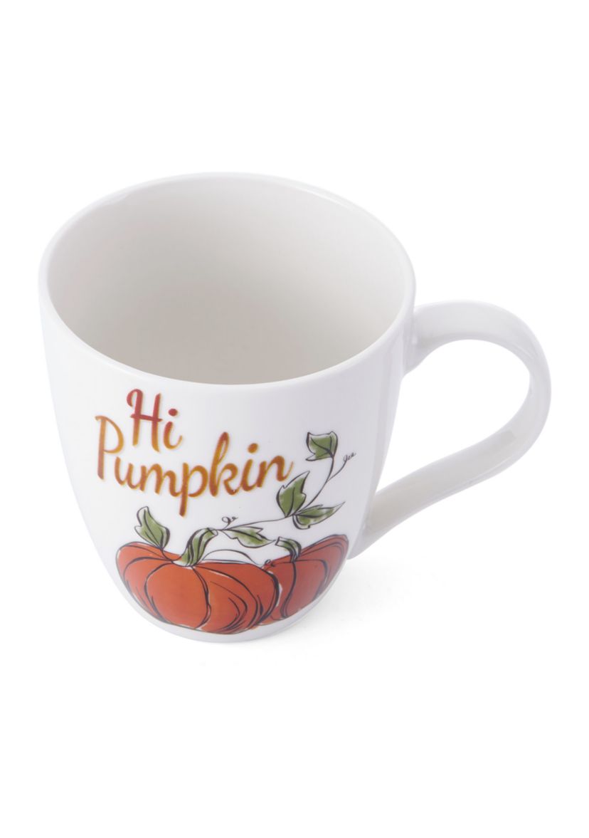 Hi Pumpkin Porcelain Mug, 18 Ounce
