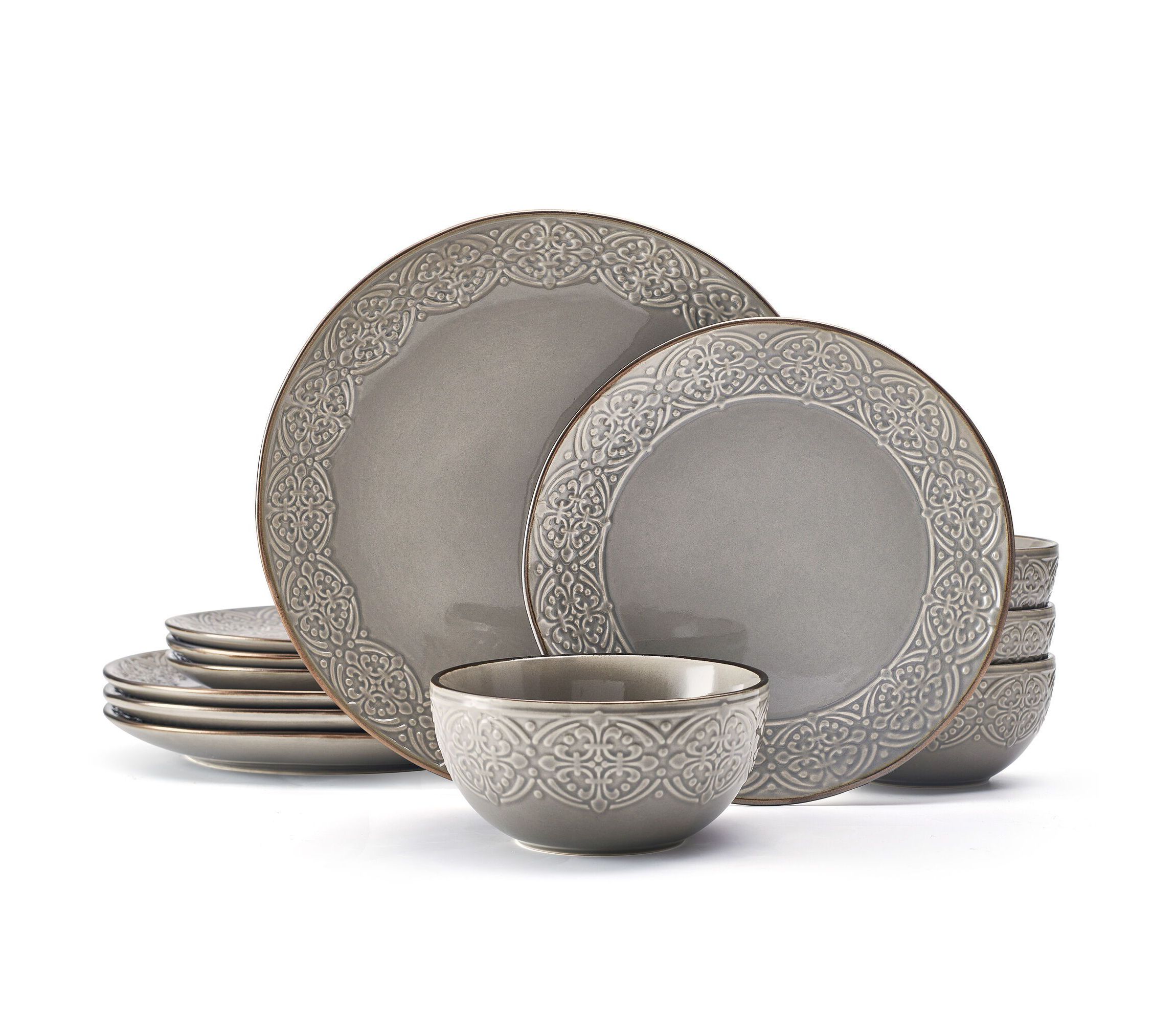 Emma 12-pc Dinnerware Set, Service for 4