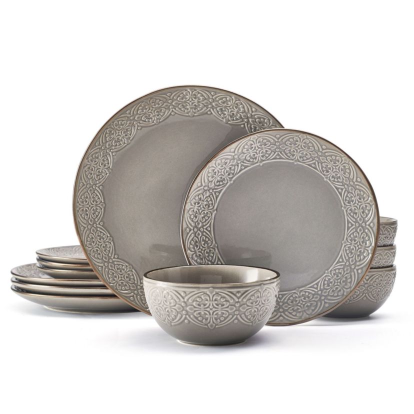 Emma 12-pc Dinnerware Set, Service for 4