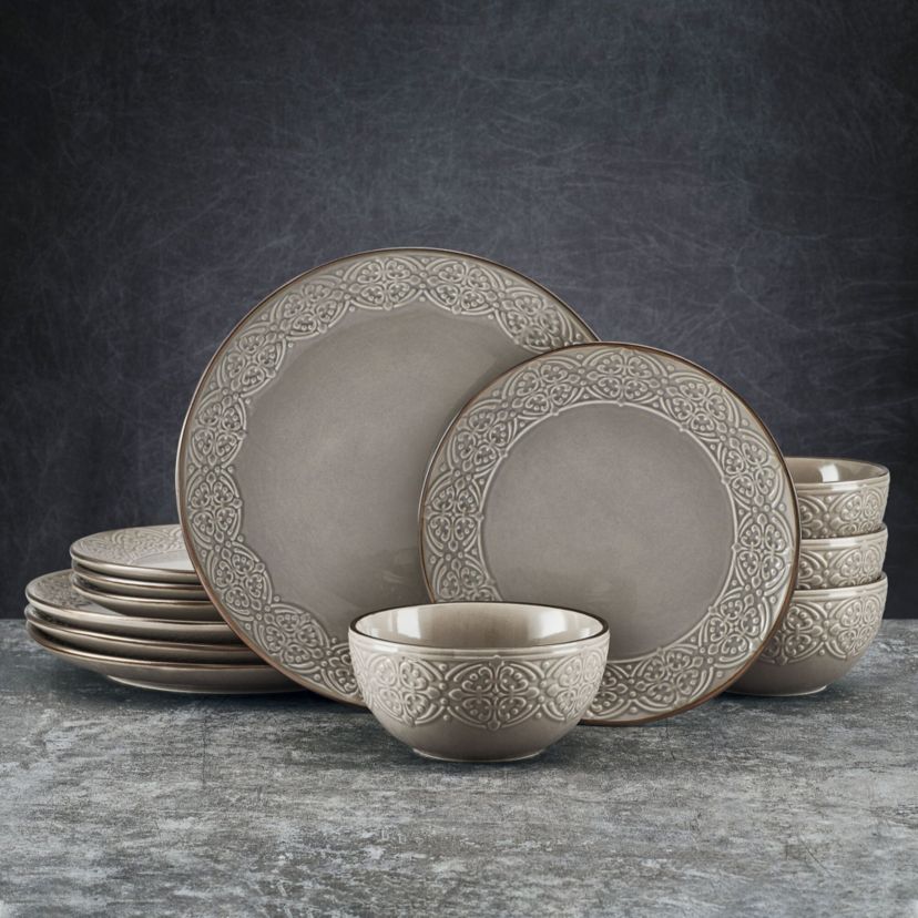 Emma 12-pc Dinnerware Set, Service for 4