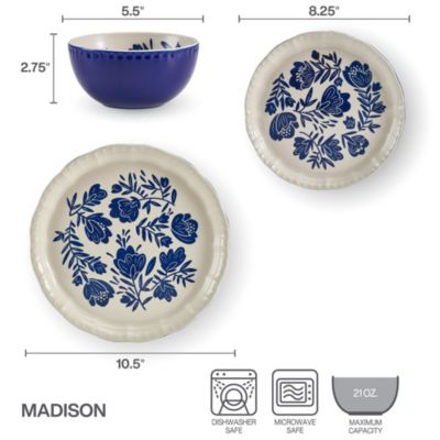 Madison 12-pc Dinnerware Set, Service for 4