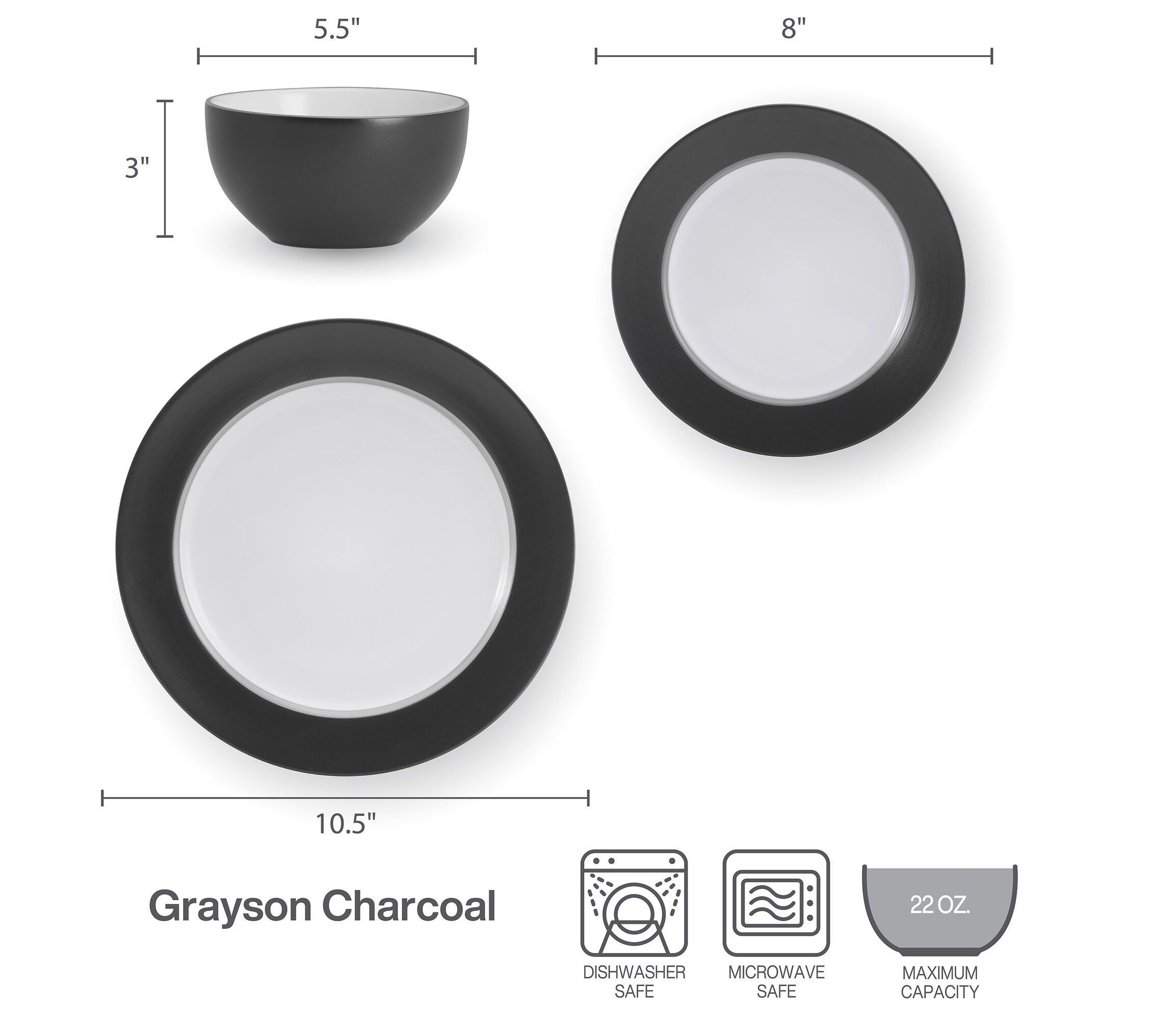 Grayson 12-pc Dinnerware Set, Service for 5