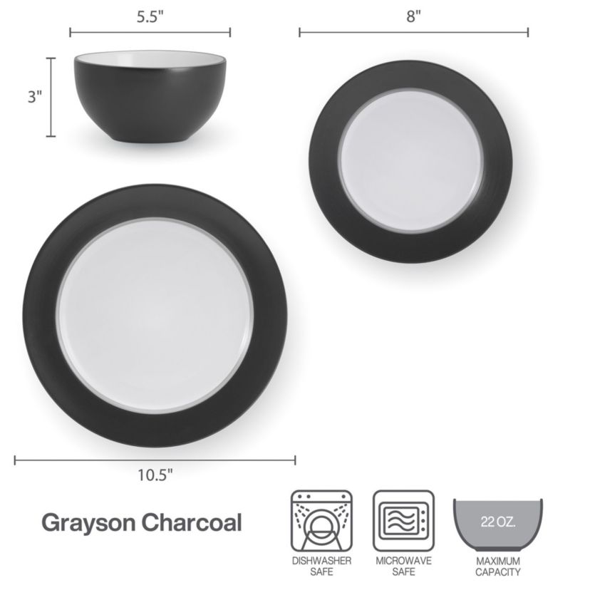 Grayson 12-pc Dinnerware Set, Service for 5