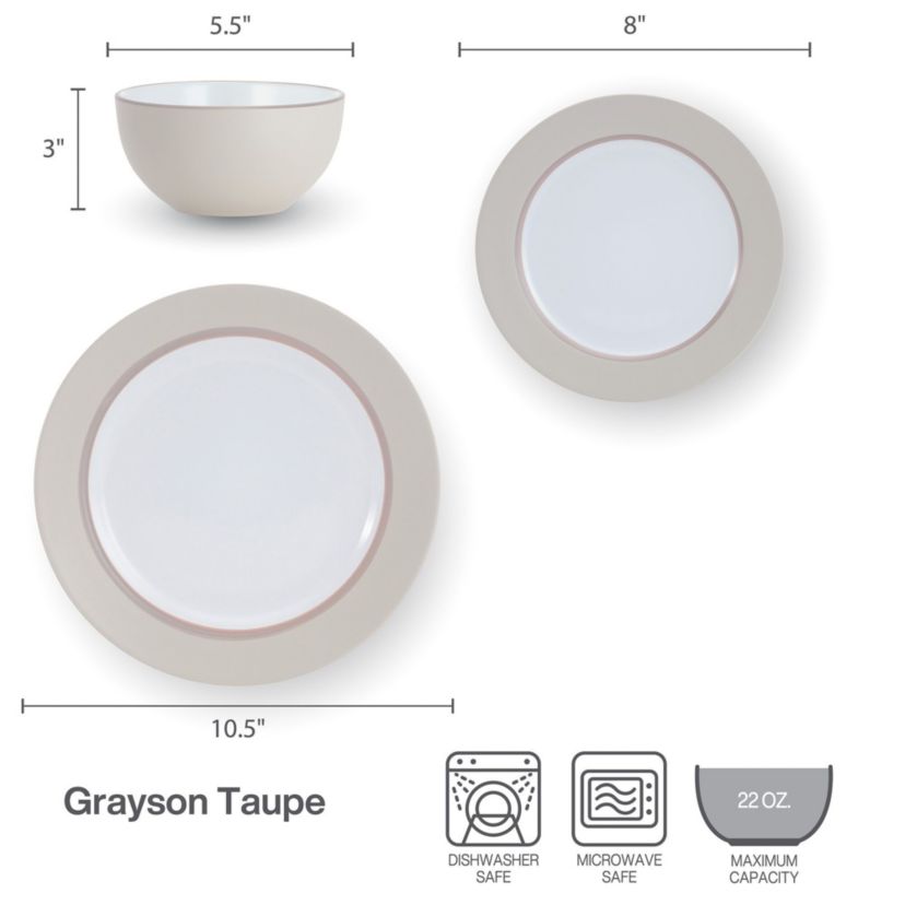 Grayson 12-pc Dinnerware Set, Service for 6