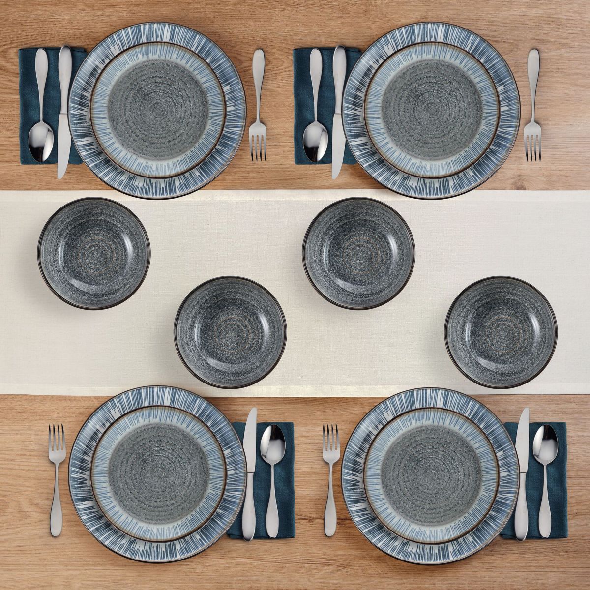 Jaimie 12-pc Dinnerware Set, Service for 4
