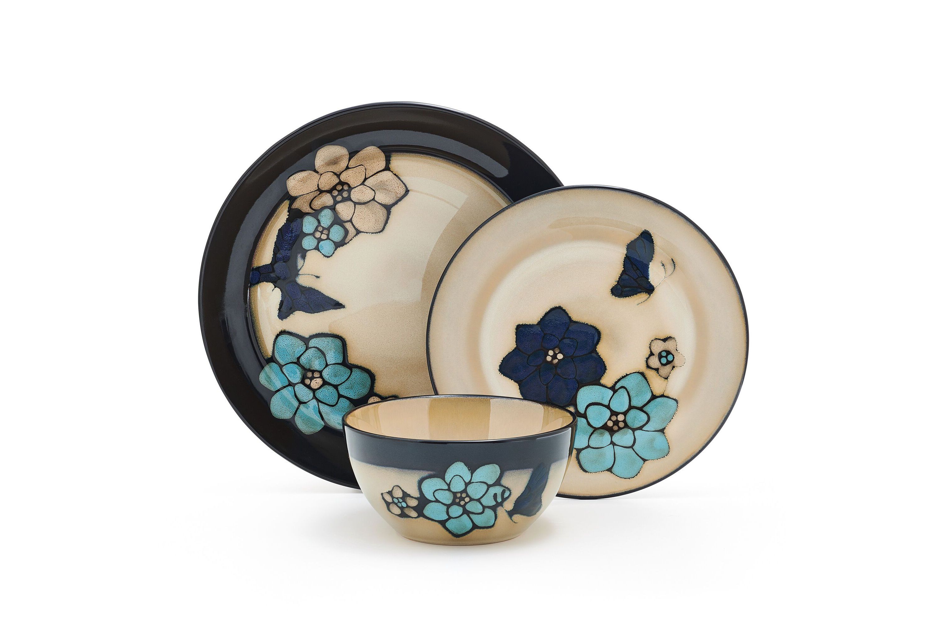 Painted Butterfly 12-pc Dinnerware Set, Service for 4