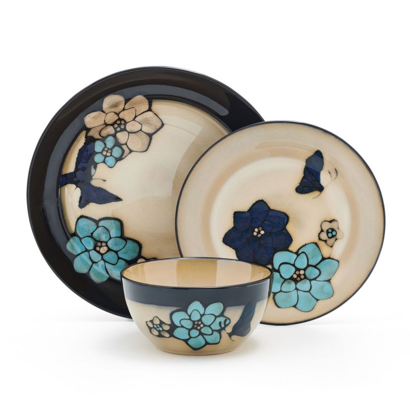 Painted Butterfly 12-pc Dinnerware Set, Service for 4