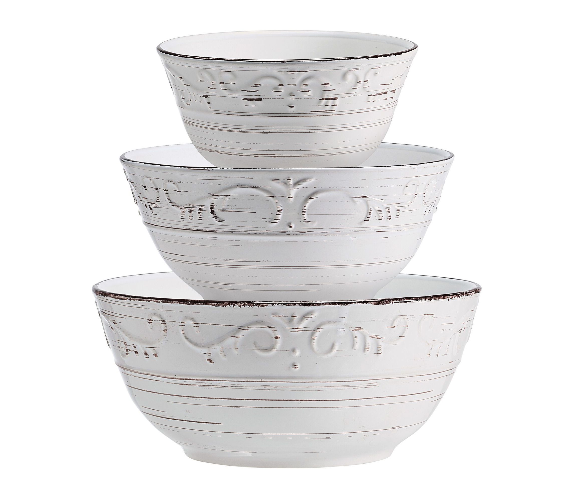 Trellis Set of 3 Serving Bowls