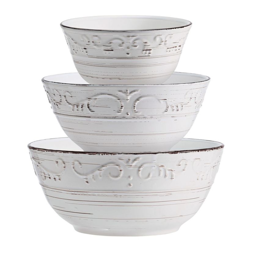 Trellis Set of 3 Serving Bowls