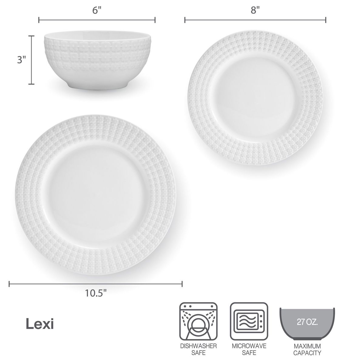 Lexi 12-pc Dinnerware Set, Service for 4