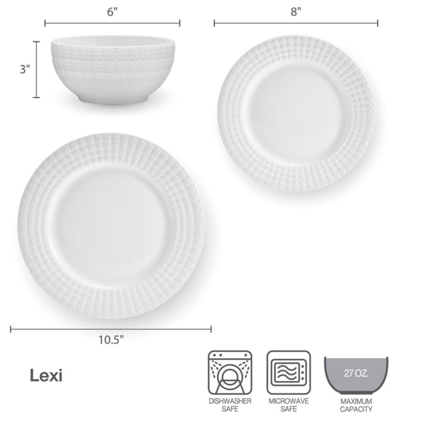 Lexi 12-pc Dinnerware Set, Service for 4