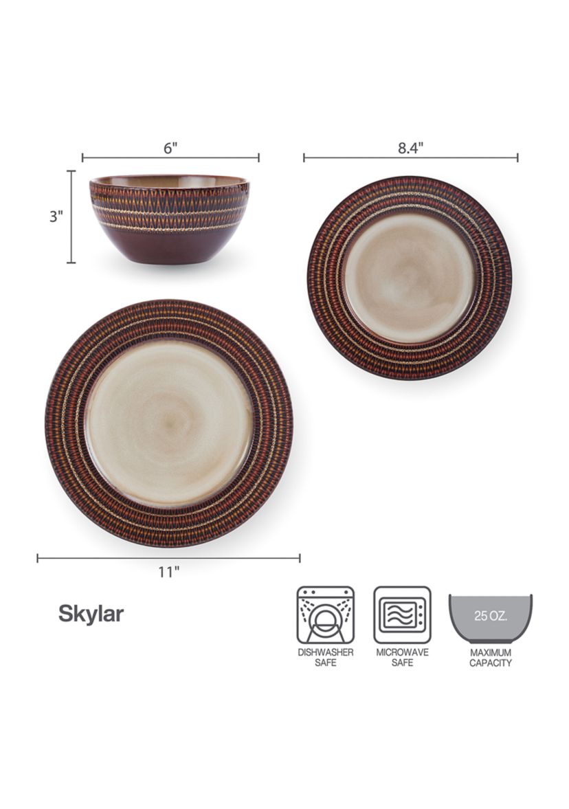 Skylar 12 Piece Dinnerware Set