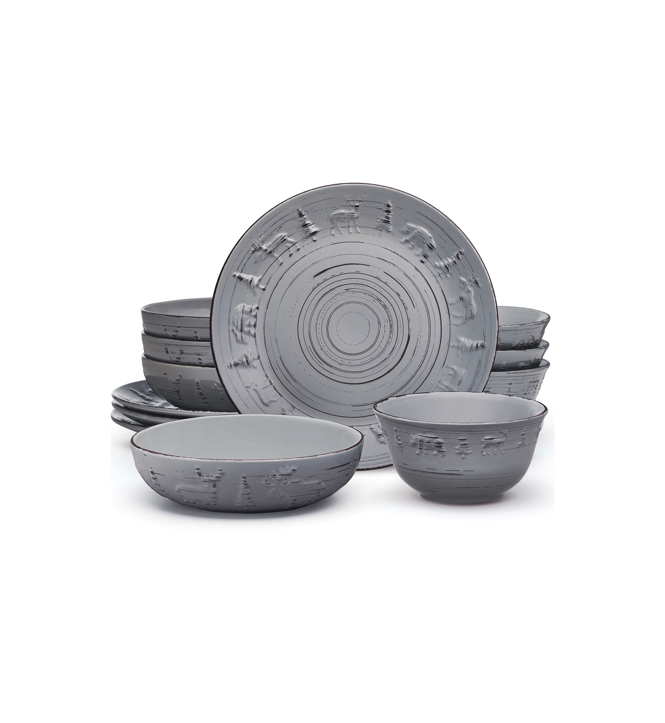 Trellis Lodge 12 Piece Dinnerware Set