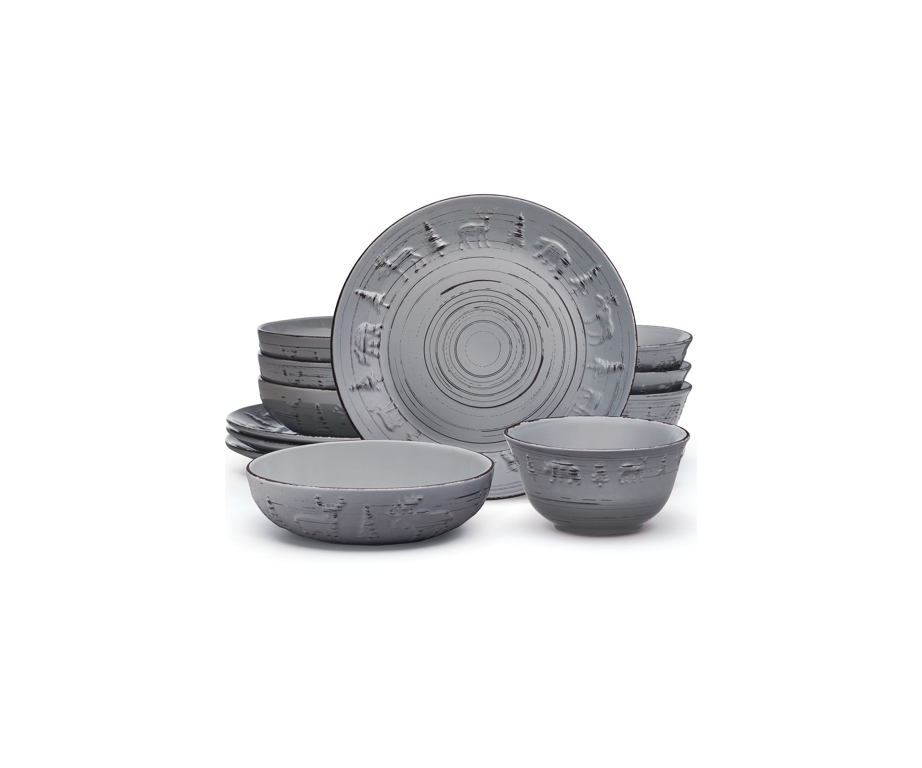 Trellis Lodge 12 Piece Dinnerware Set