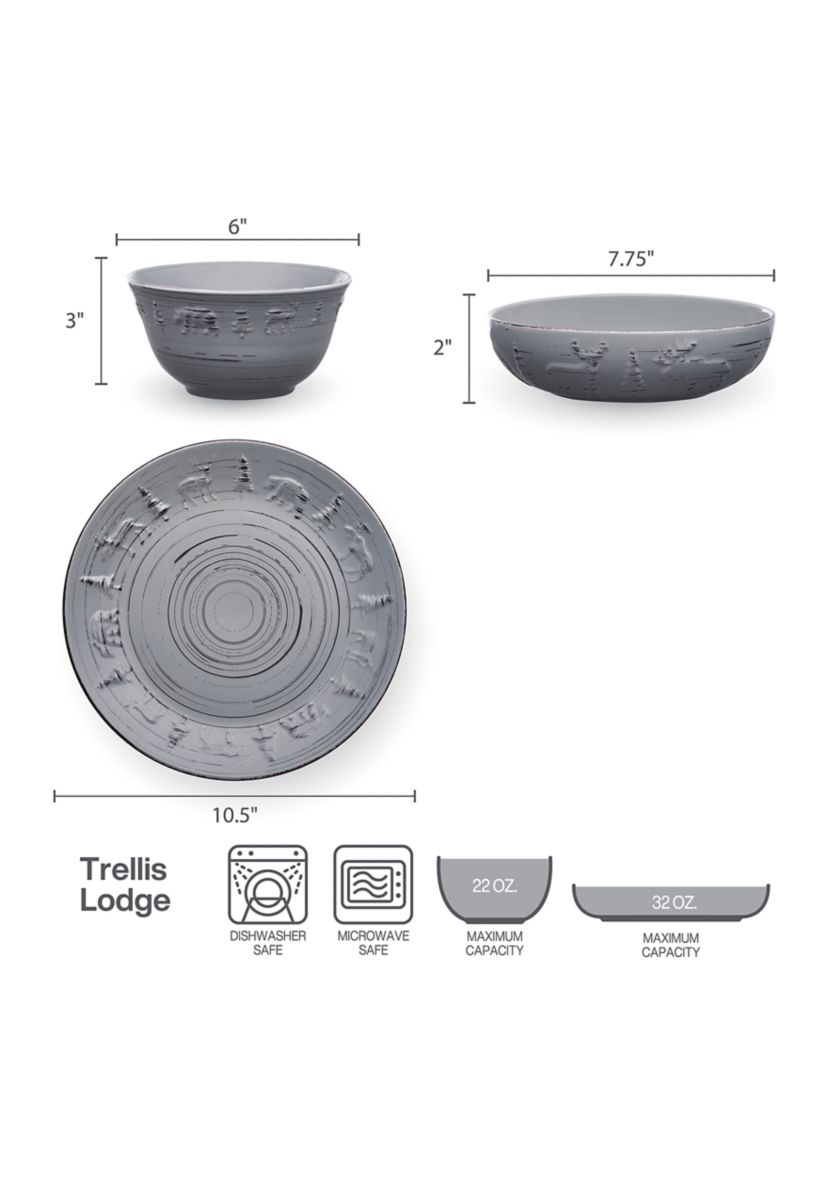 Trellis Lodge 12 Piece Dinnerware Set