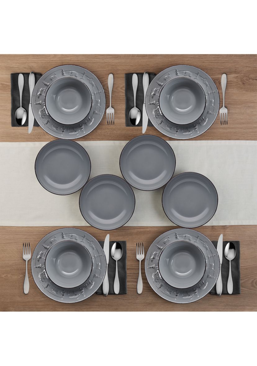 Trellis Lodge 12 Piece Dinnerware Set