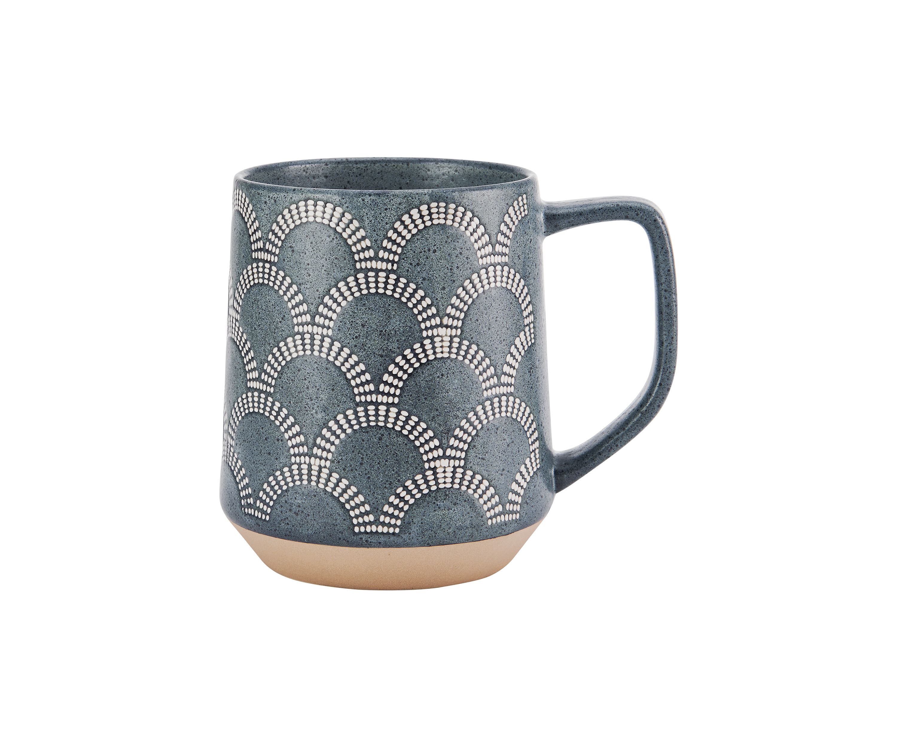 Blue Scalloped Mug