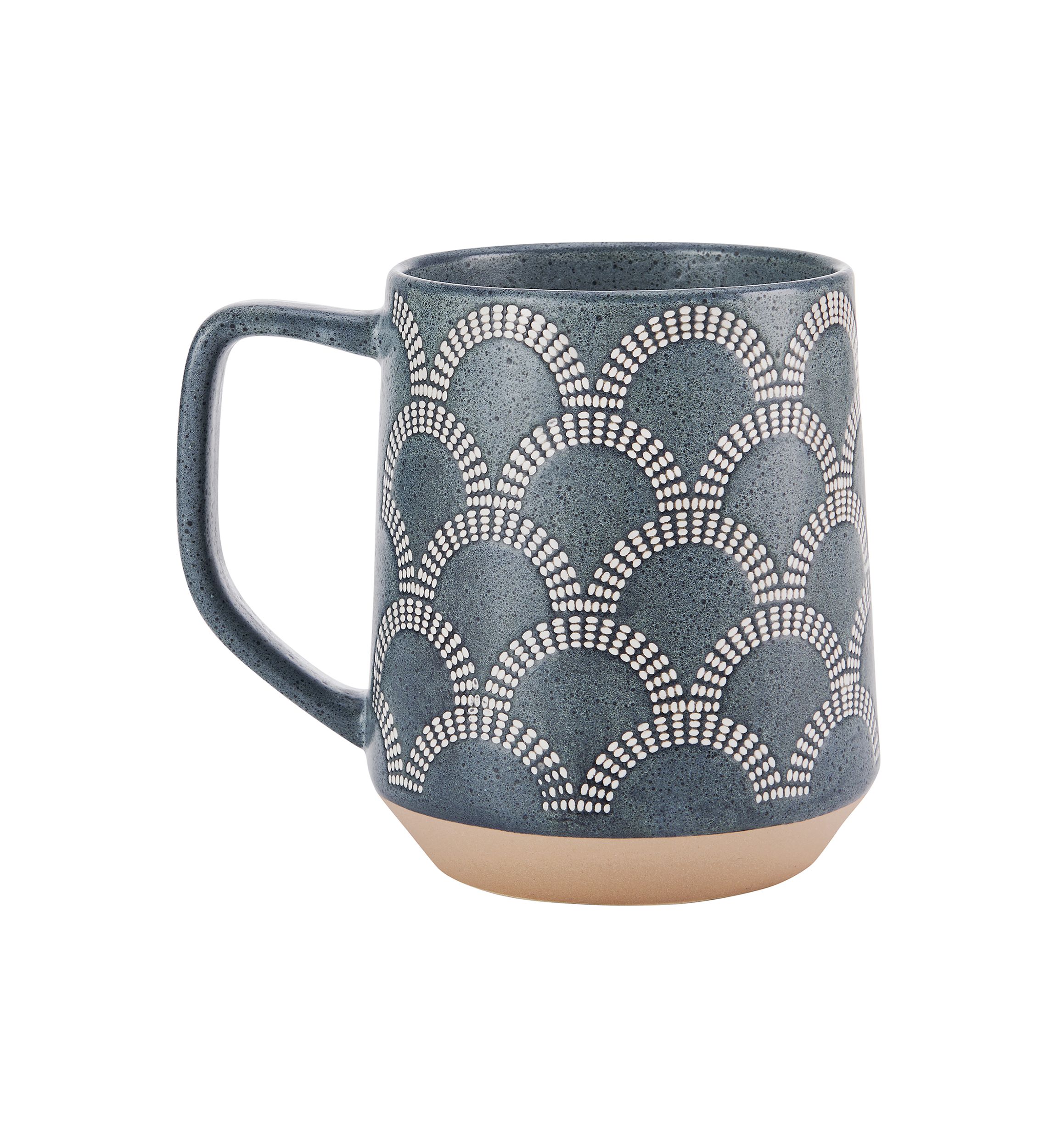 Blue Scalloped Mug
