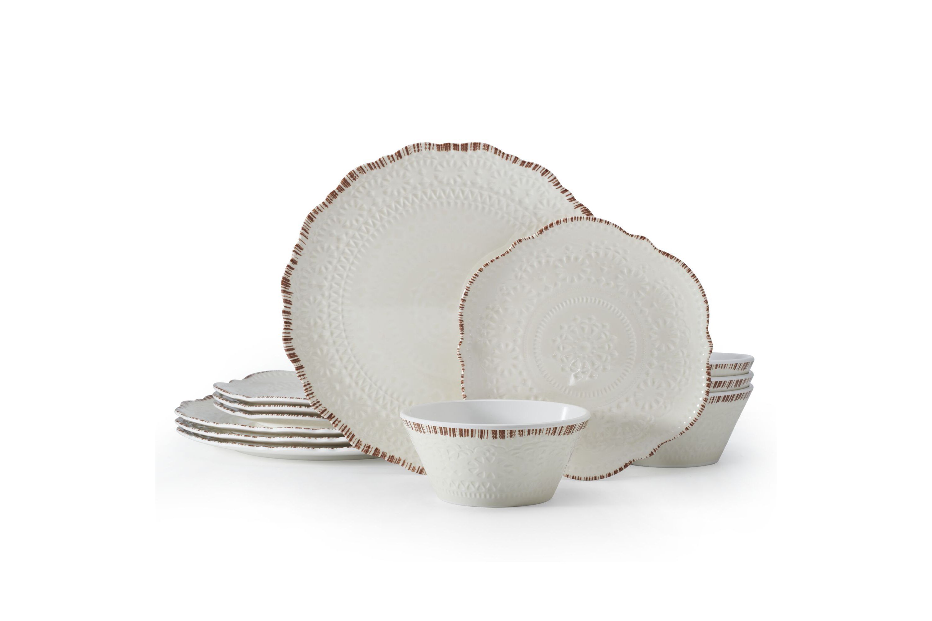 Chateau 12-pc Melamine Dinnerware Set, Service for 4
