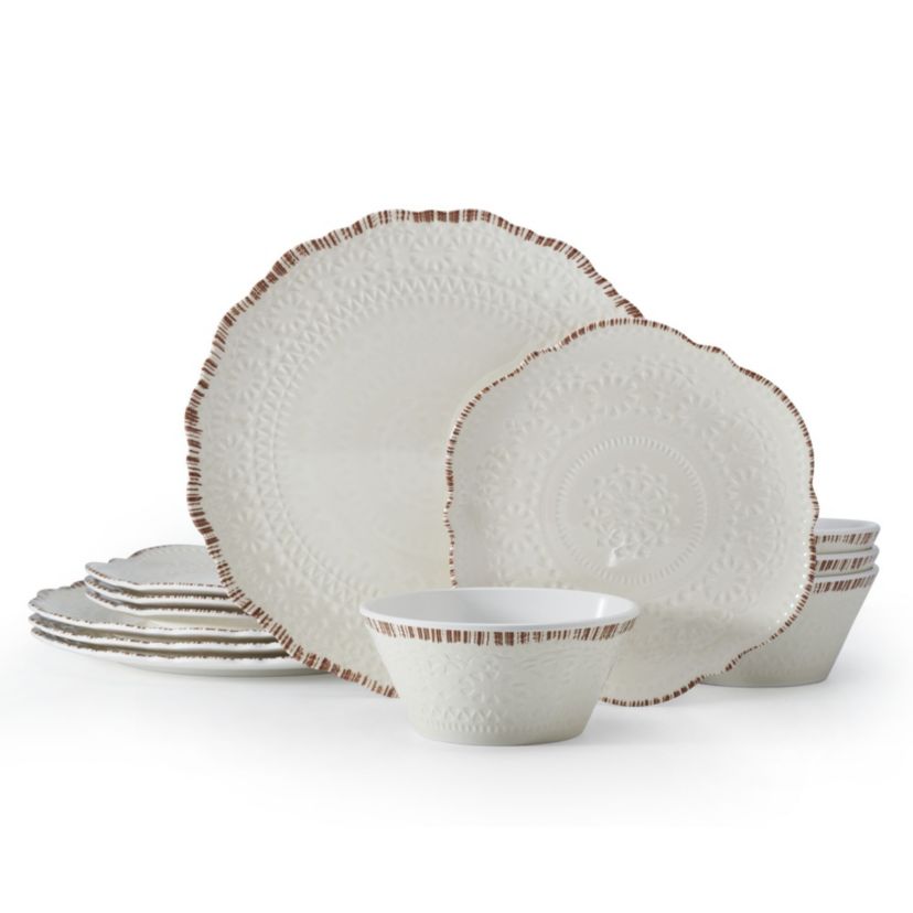 Chateau 12-pc Melamine Dinnerware Set, Service for 4