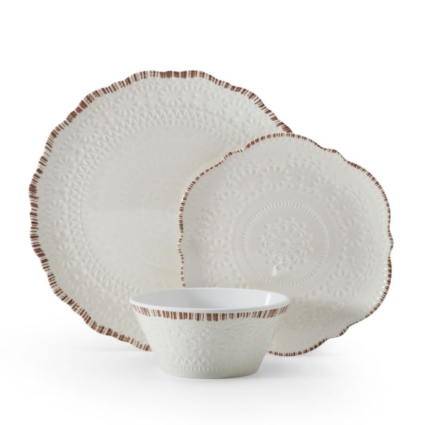 Chateau 12-pc Melamine Dinnerware Set, Service for 4