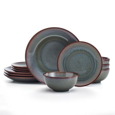 Mackensie 12 Piece Dinnerware Set, Service for 4, Multicolored