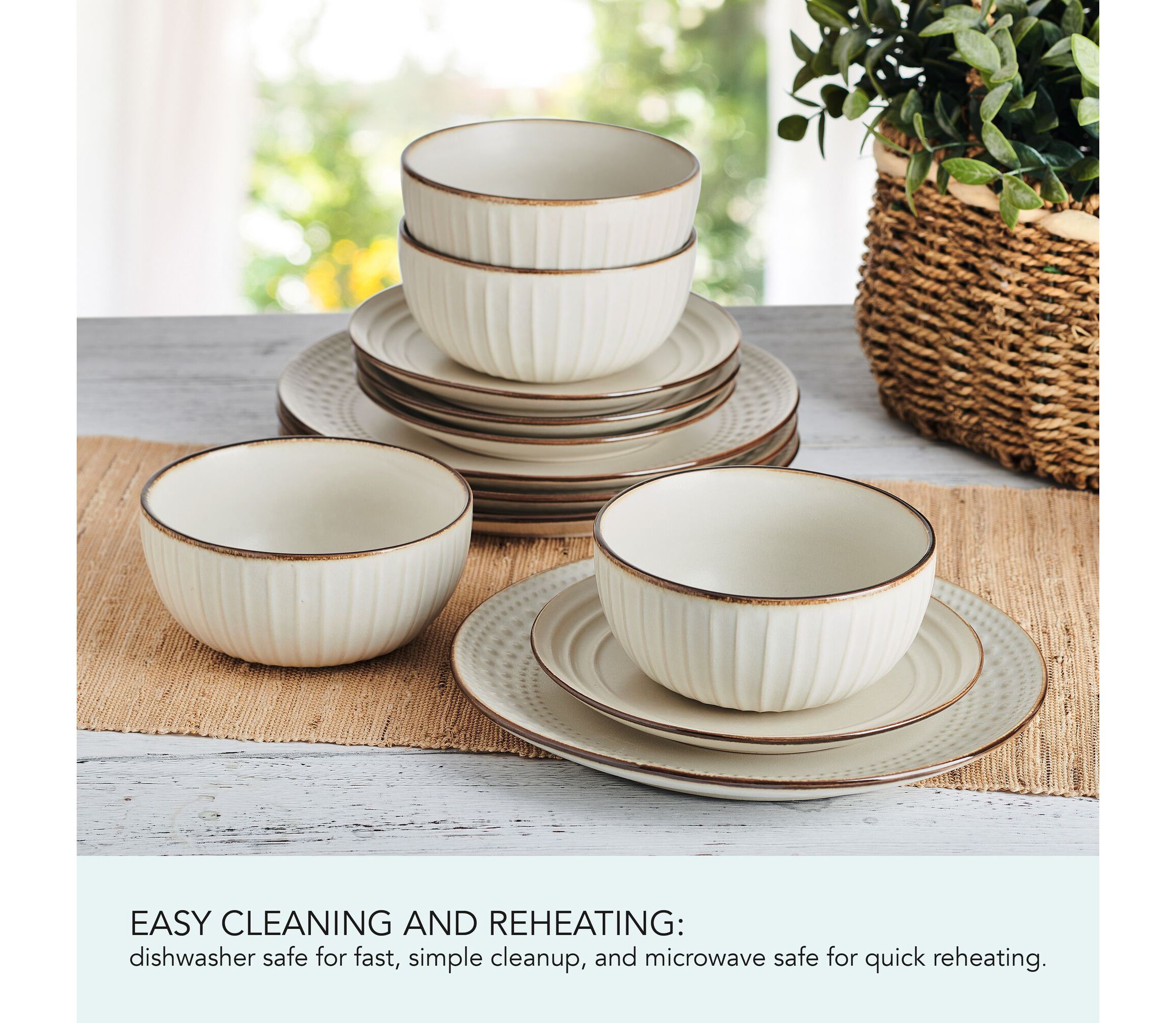 Janelle 12-pc Dinnerware Set, Service for 4