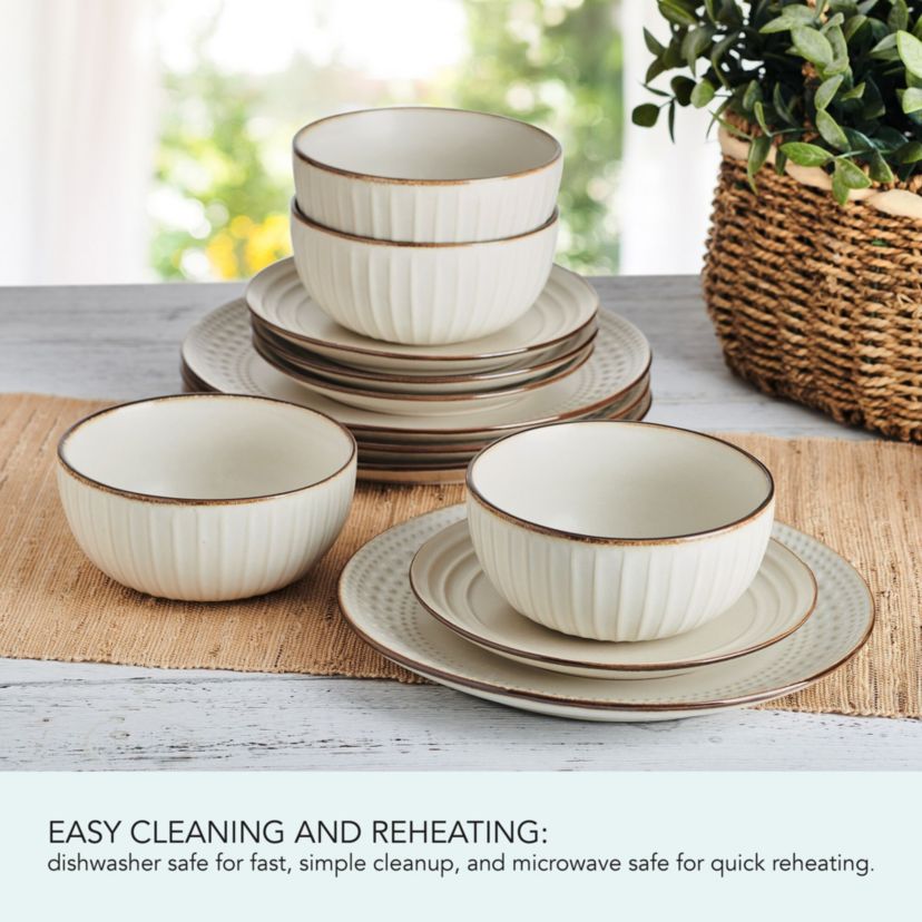 Janelle 12-pc Dinnerware Set, Service for 4