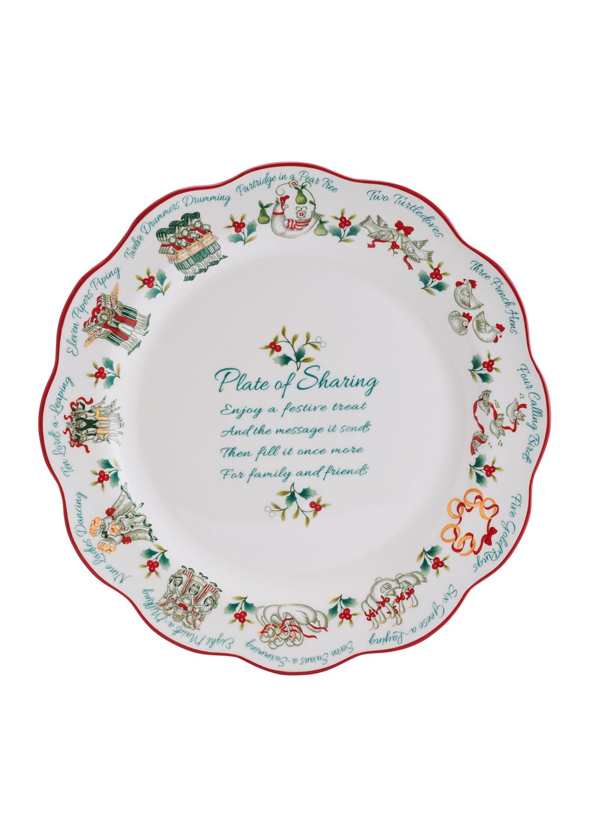 Winterberry 12 Days of Christmas Platter