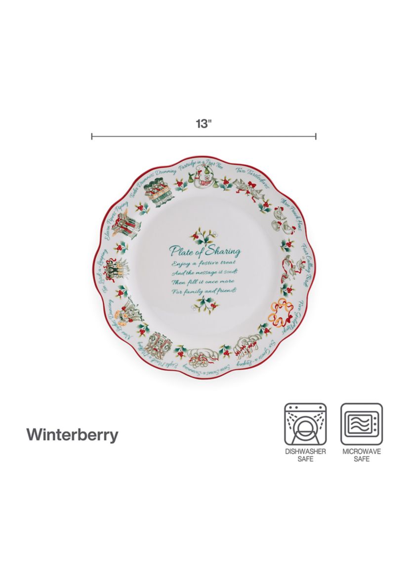 Winterberry 12 Days of Christmas Platter