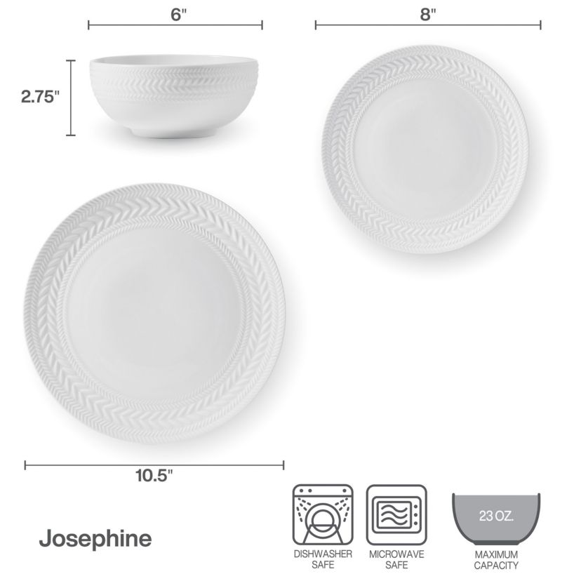 Pfaltzgraff Josephine 24 piece Dinnerware Set, Service for 8
