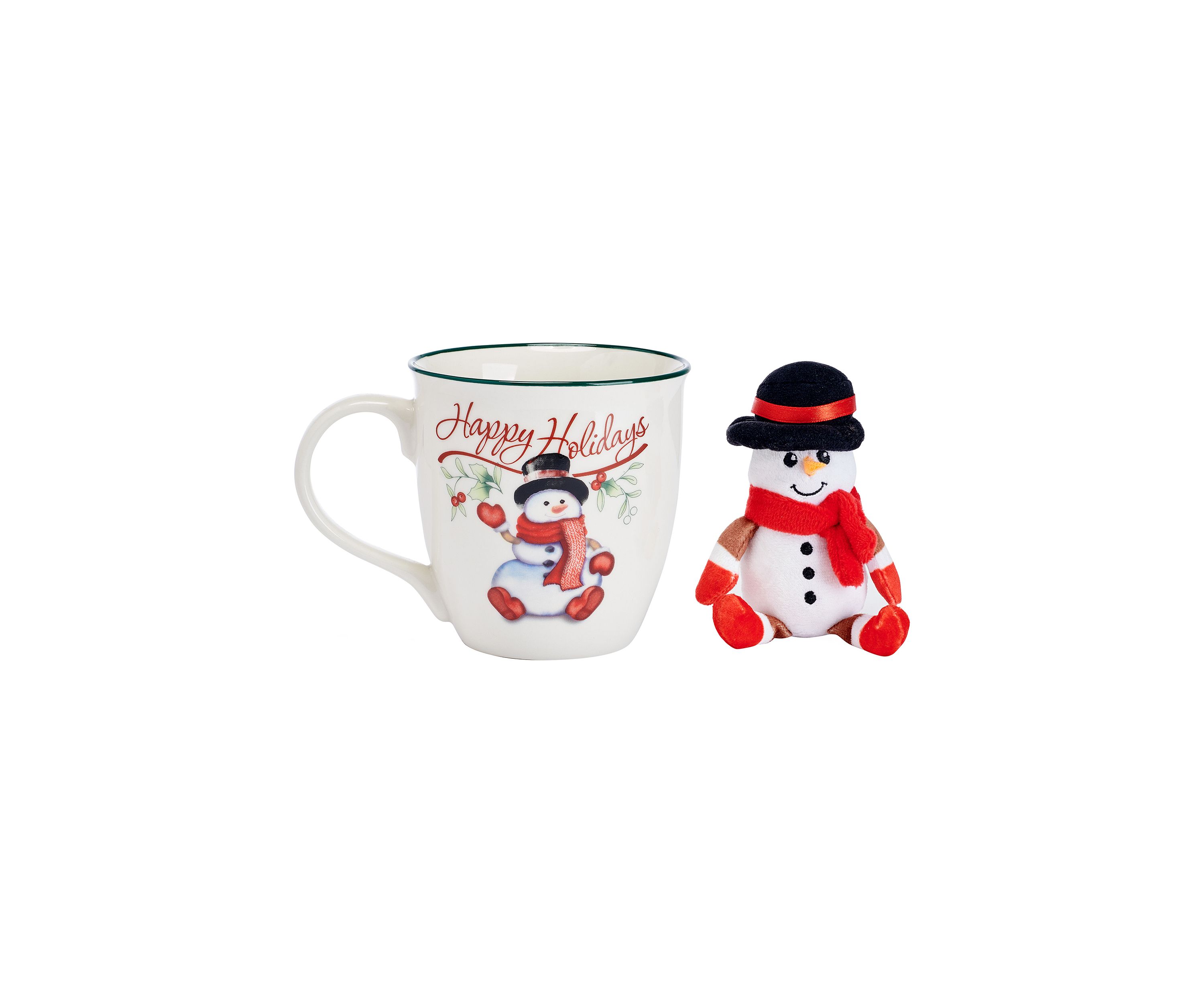 Winterberry 20-oz Festive Snowman Mug and Ornament Set