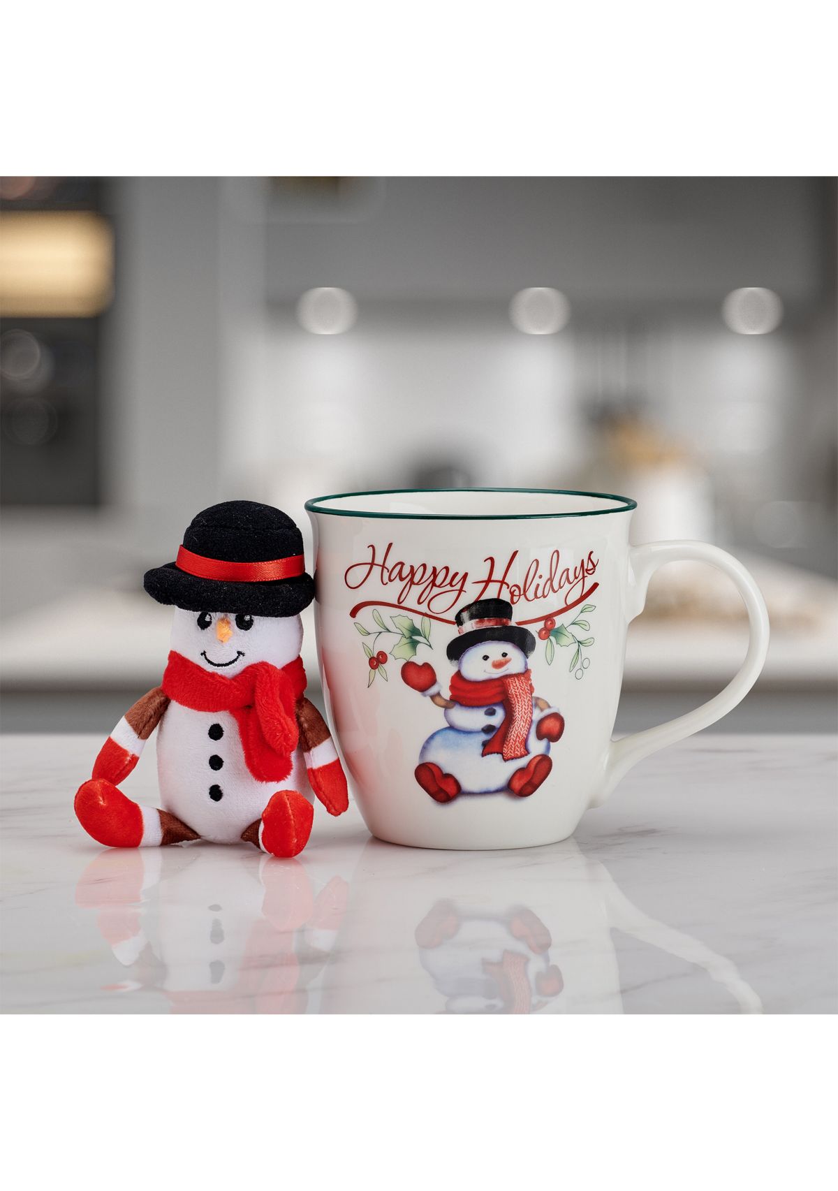 Winterberry 20-oz Festive Snowman Mug and Ornament Set