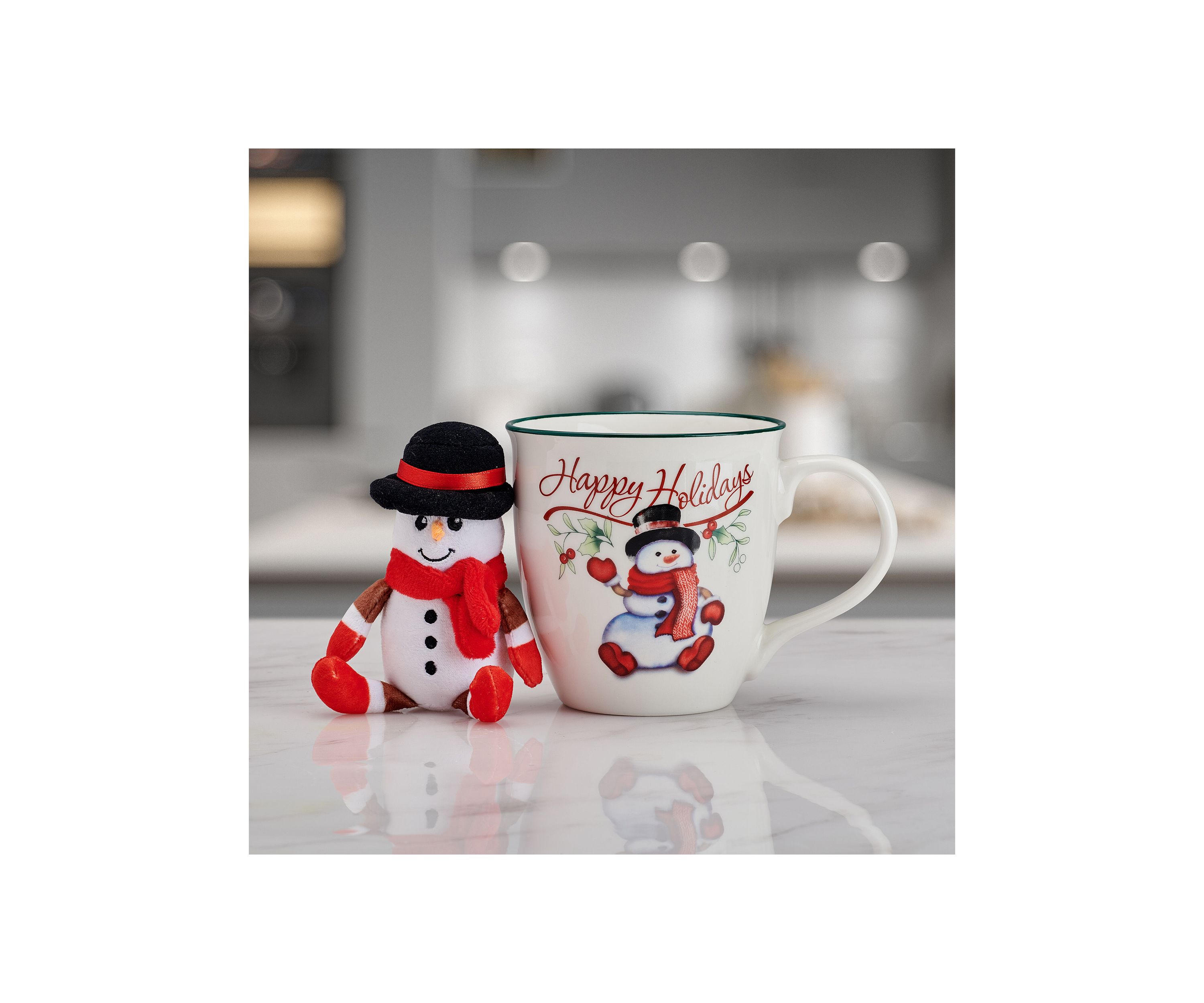 Winterberry 20-oz Festive Snowman Mug and Ornament Set