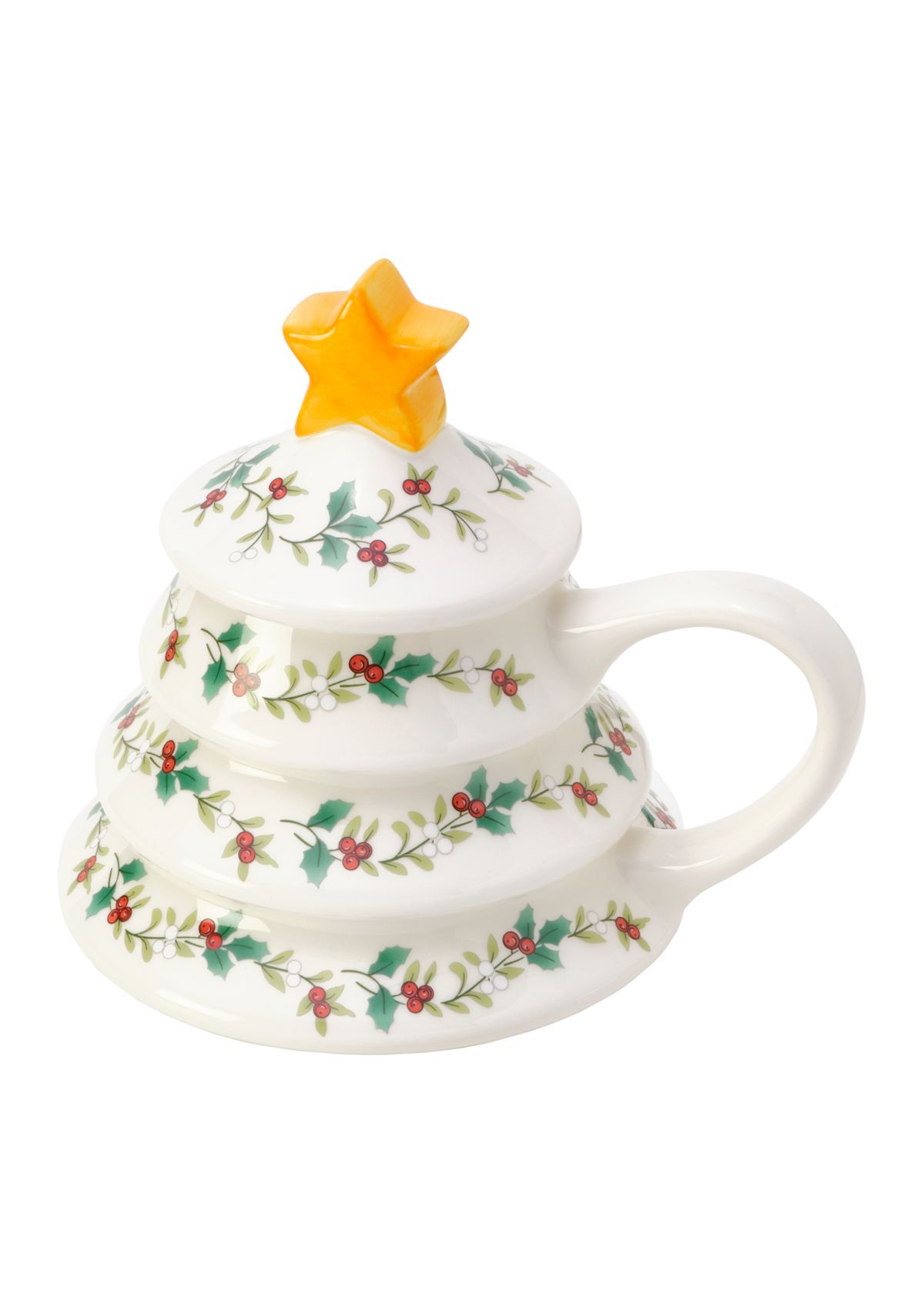 Pfaltzgraff Winterberry Festive Figural Tree Mug