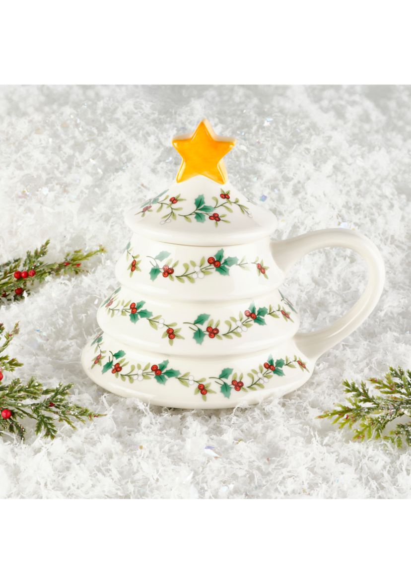 Pfaltzgraff Winterberry Festive Figural Tree Mug
