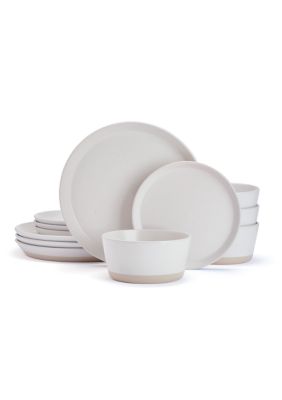 International Silversmith Hudson Cream 12 Piece Dinnerware Set